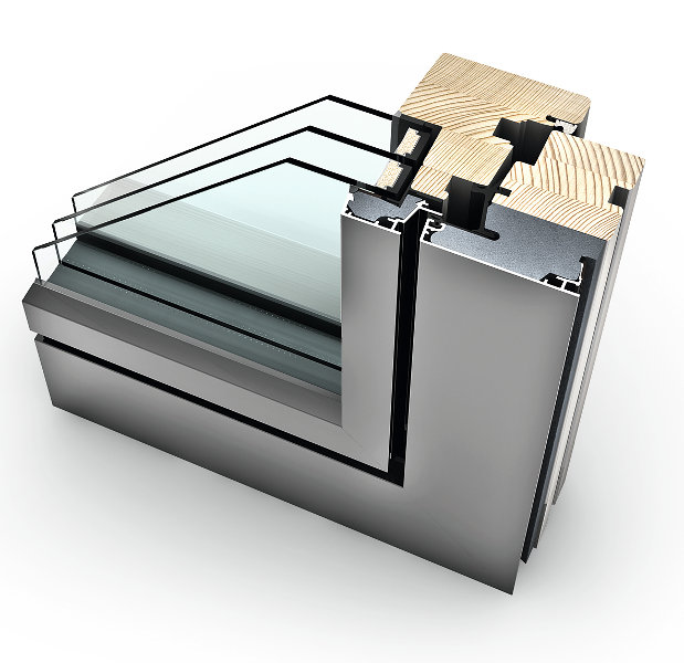 infissi alluminio legno finestra internorm HF310